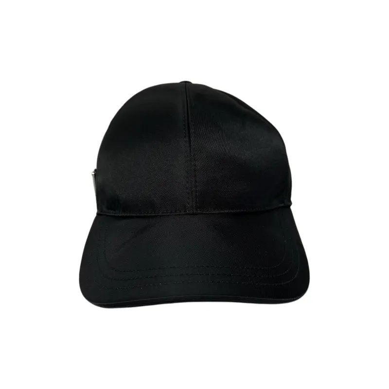 PRADA Recycled Nylon Baseball Caps Men's Black-0