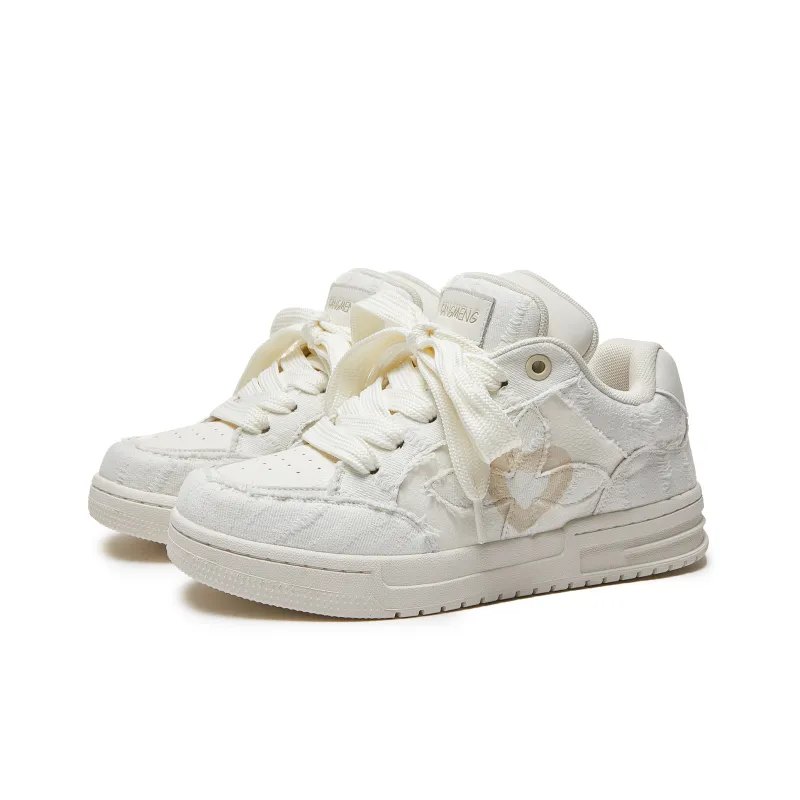 Hong Kong Meng Anti Slip Wear Resistant Low Top Skateboard Shoes Unisex White-2