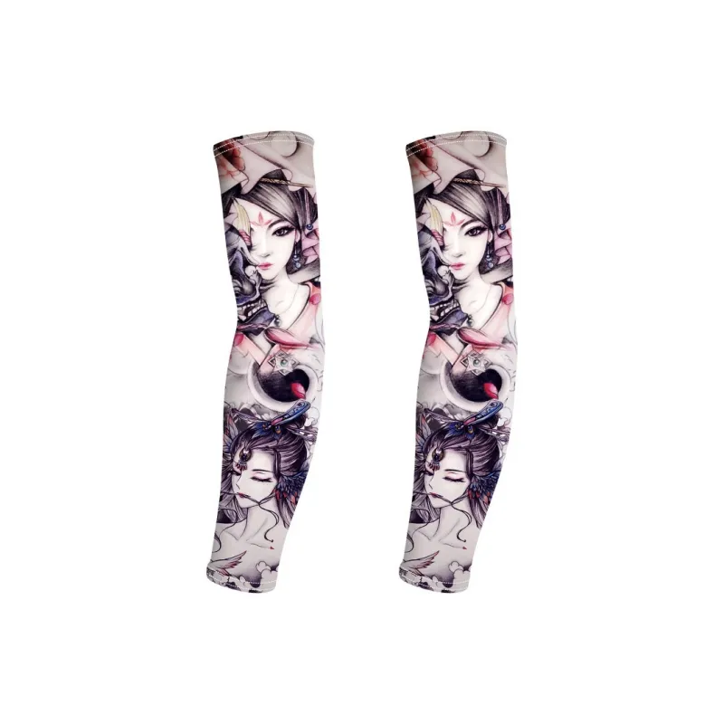 GXT Other Riding Equipment Cycling Arm Warmers Outdoor Unisex Shredded Milk/ice-2