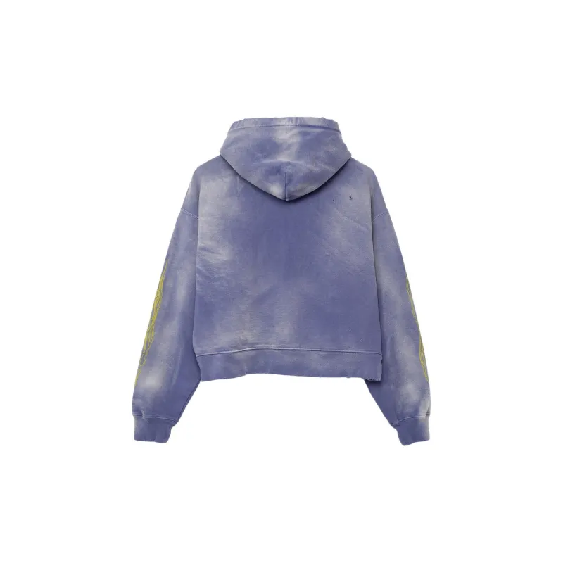 Maison Mihara Yasuhiro Zip-Up Bleached Hoodie Jackets Coats Men's Purple-1