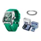 FW9038J3 Silver Case Green Bezel, Green Tapes[Mobius Bracelet+Graffiti Box]