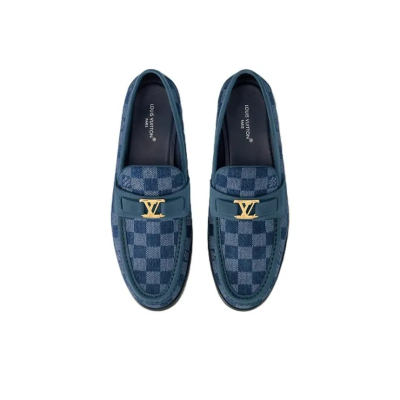 LOUIS VUITTON Major Loafers Men's Blue-4