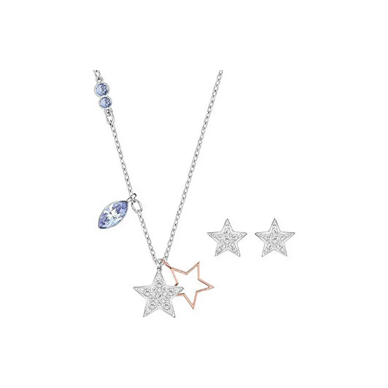Swarovski SYMBOL Artificial Crystal Necklaces Women's Silver White-0