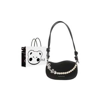 NX DOUGHNUT PU One Shoulder Handbag Women's Black/White/Silver/Khaki/Brown