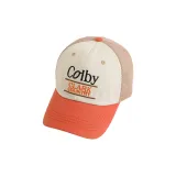 Letter Mesh Cap-Orange Brim (Head Circumference 50-54cm)