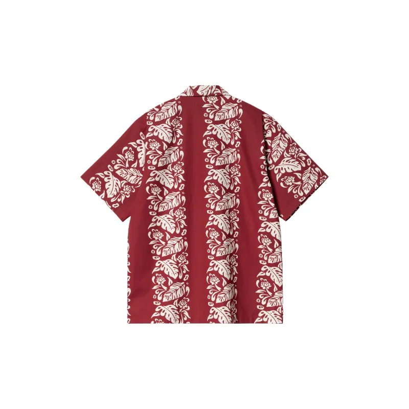 Carhartt WIP SS24 S/S Floral Shirt Men's Red-1