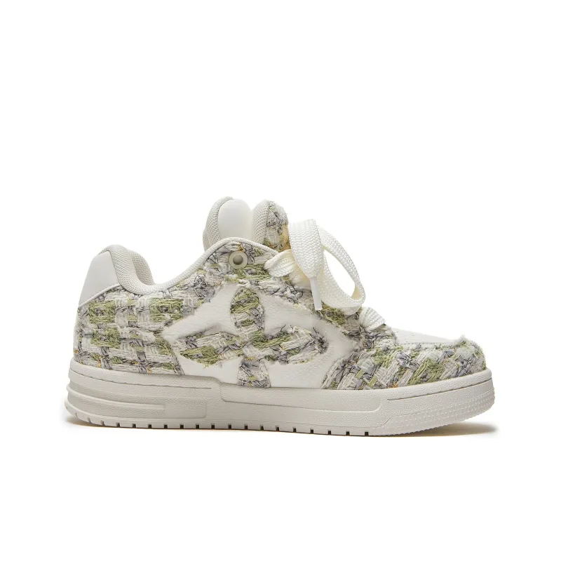 Hong Kong Meng Skateboard Shoes Unisex Low Top Green-1