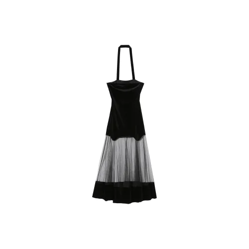 Udon House Slip Dresses Women's Black