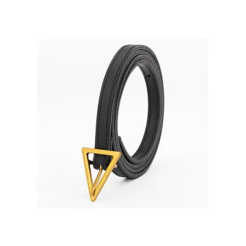 Cows Reign Vintage Triangle Pin Buckle Thin Top Grain Cow Leather Fashion Decoration Belt Leather Belts Women's