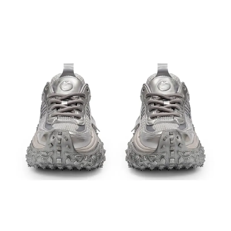 U.T.B RustiRunner Scavenger Series Chunky Sneakers Unisex Low Top Silver-3