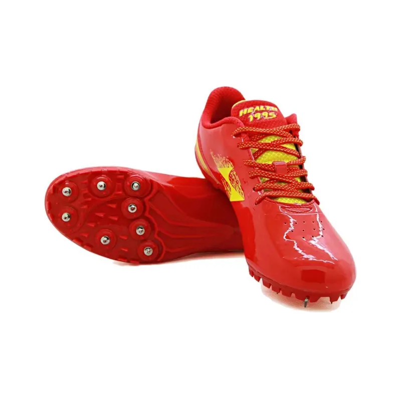 HEALTH Cushioning, Wear Resistant Low Top Running Shoes Unisex Red Yellow-2
