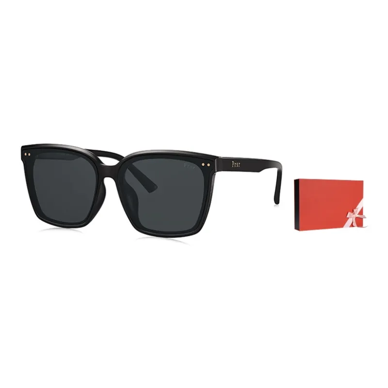 Prsr TR/Memory Plastic TR90 Square Sunglasses Women's Black-6