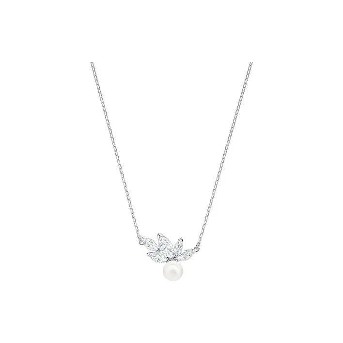Swarovski Louison Pearl Crystal Necklaces Women's White-0