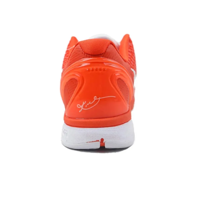 Nike Zoom Kobe 6 Cushioned Slip Resistant Low Top Basketball Shoes Men's Orange White-1