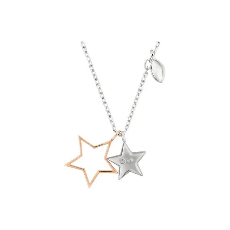 Swarovski SYMBOL Artificial Crystal Necklaces Women's Silver White-1