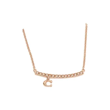 COACH Plated Brass Necklaces Women's Rose Gold