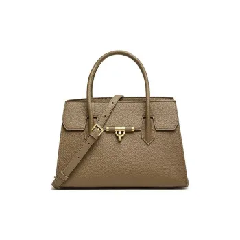 Tata PU One Shoulder Handbag Small Size Women's Brown/White