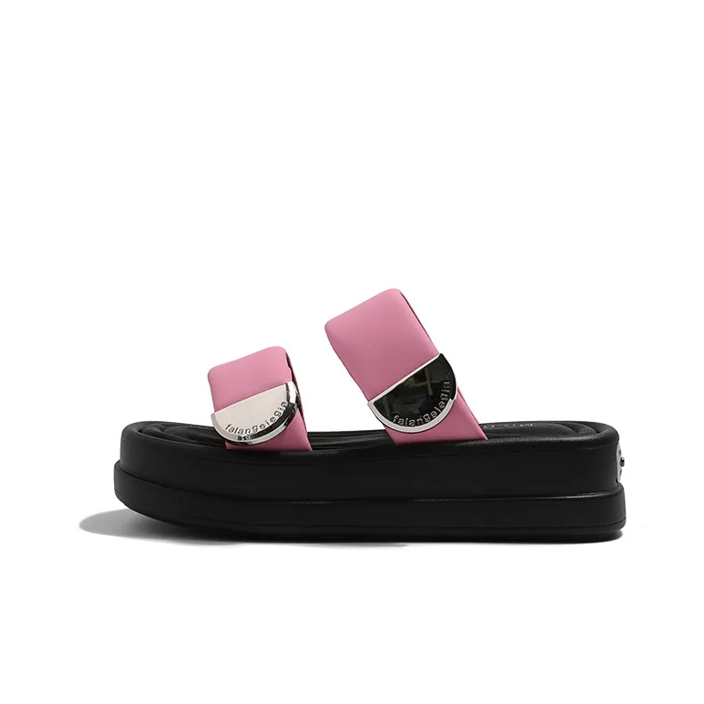 MIS. DANNY Slip-Resistant Slippers Women's Black/Beige/Pink-8