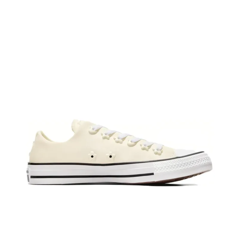 Converse All Star Anti Slip Wear Resistant Low Top Canvas Shoes Women's Yellow White-1