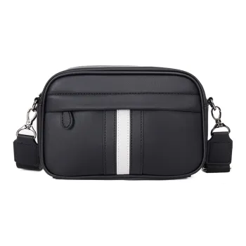 Slazenger PU Camera Bags Shoulder Bags Men's Pattern Black