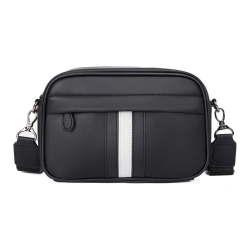 Slazenger PU Camera Bags Shoulder Bags Men's Pattern Black
