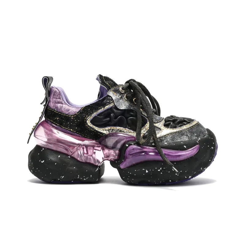 VINYVIOLA Cushioned Wear-Resistant Height Increasing Low-Top Chunky Sneakers Women's-1