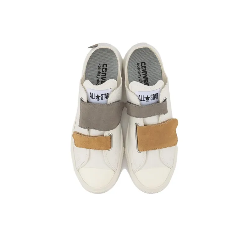 Kotohayokozawa x Converse All Star Light V 2 OX Durable Breathable Low Top Canvas Shoes Women's White-3
