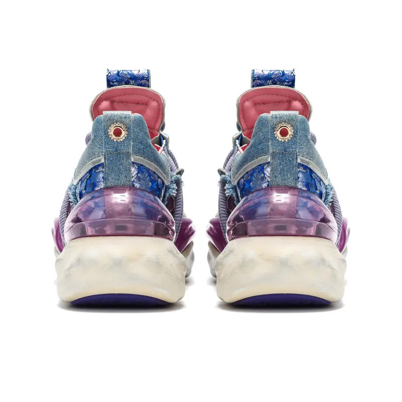 VINYVIOLA Cushioned Wear-Resistant Height Increasing Low-Top Chunky Sneakers Women's-18