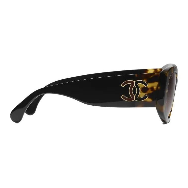 CHANEL Oval Sunglasses Unisex Tortoiseshell-2