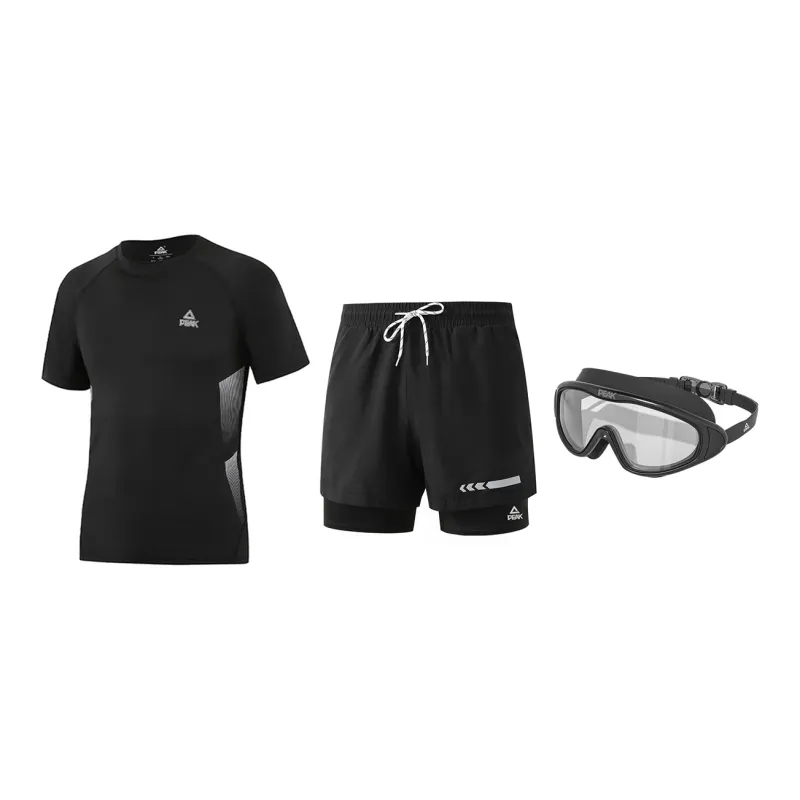 PEAK Swimming Sets Polyester Beach Pool Men's Black-0