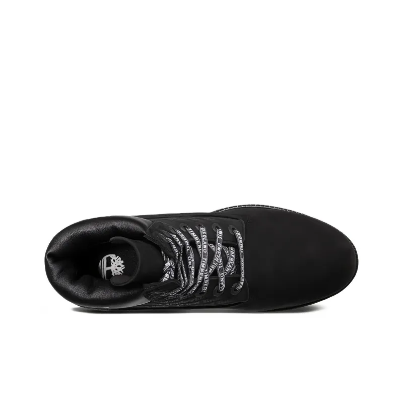 Timberland 6 Inch Premium Logo Wide Fit Boots 'Black Nubuck'-2