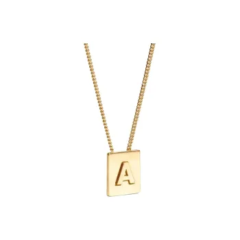 CELINE Alphabet A Necklace In Brass With Gold Finish