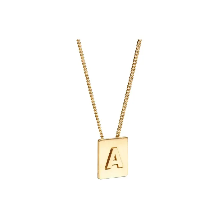 CELINE Alphabet A Necklace In Brass With Gold Finish-0