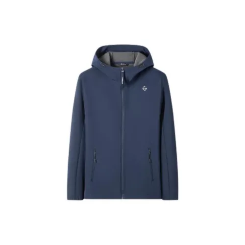 TOREAD Trench Coats Men Navy Blue