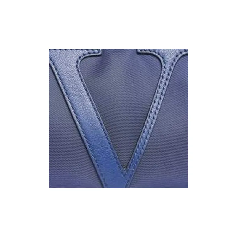 Valentino Vlogo Nylon And Leather Fanny Pack Women's Blue-4