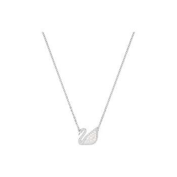 Swarovski White Gold Plated Swan Necklaces Women's White