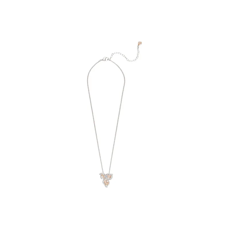 Swarovski Graceful Bloom Necklaces Women's White Gold Plated-1