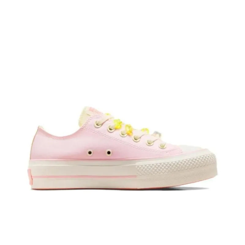 Converse All Star Lift Durable Breathable Low Top Canvas Shoes Women's Pink-1