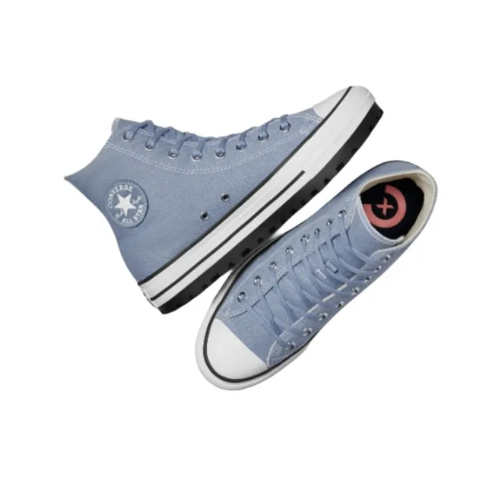 Converse Chuck Taylor All Star City Trek Abrasion Resistant Breathable High Top Canvas Shoes Men's Gray Blue-3