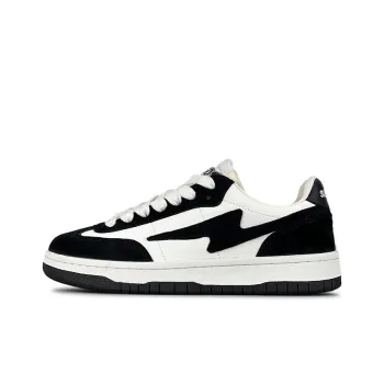 LuzaoT SUPER DRAG Anti Slip Wear Resistant Low Top Skateboard Shoes Unisex Black White