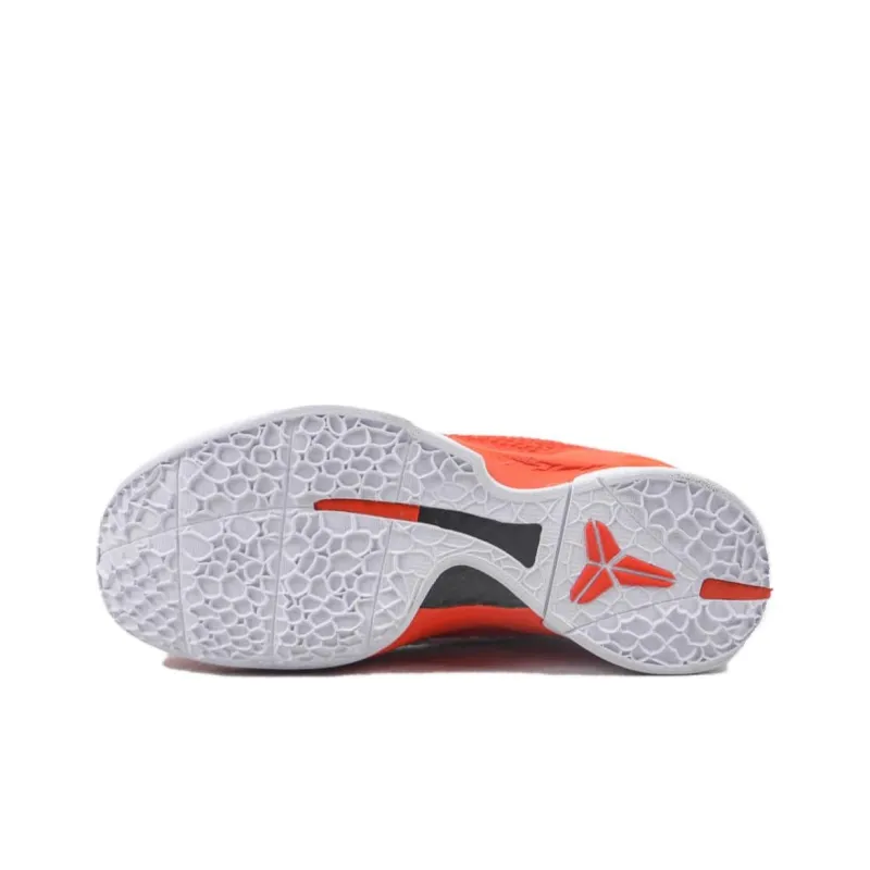 Nike Zoom Kobe 6 Cushioned Slip Resistant Low Top Basketball Shoes Men's Orange White-2