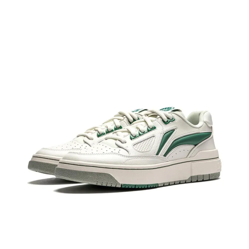 LiNing New Arrival Cushioning Anti Slip And Wear Resistant Rebound Low Top Basketball Shoes Men's Beige Green-2