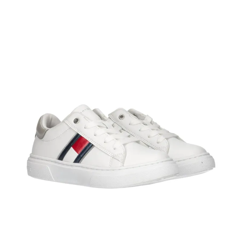 Tommy Hilfiger Low Top Skateboard Shoes 3cm Women's White-2