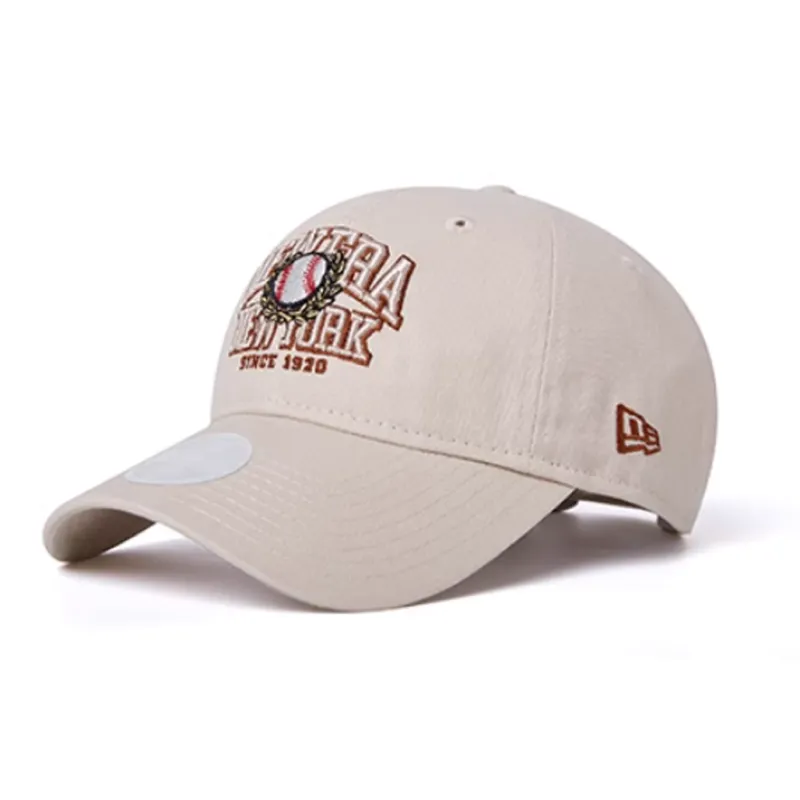 New Era Cotton Polyester Baseball Caps Unisex Beige-0