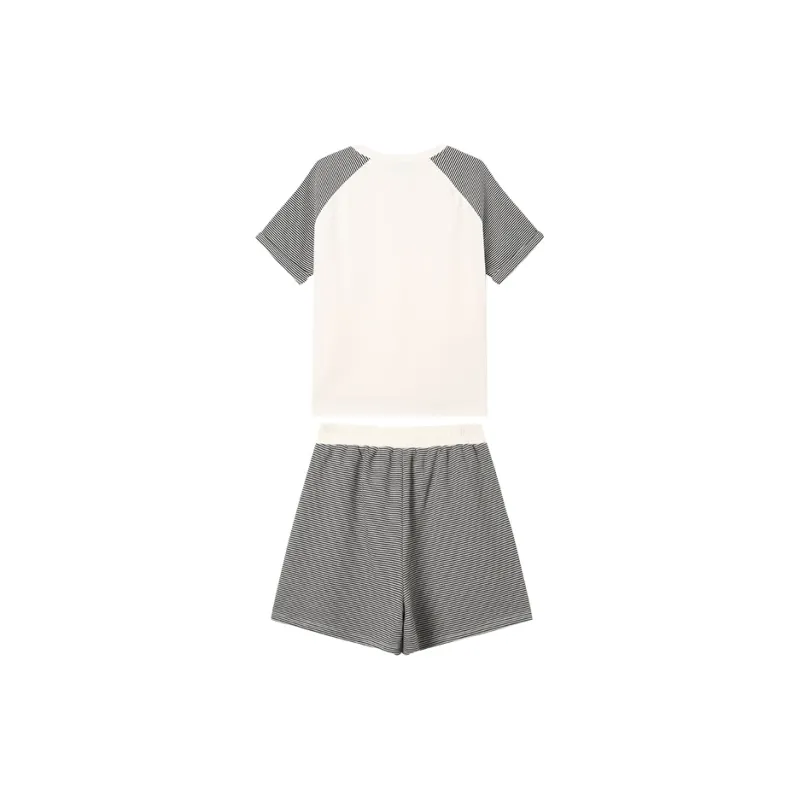 LOUISY AO Casual Suit Women's Apricot+Black Stripes-1