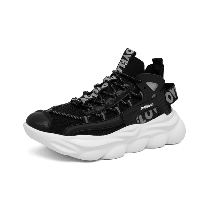 Jerden Smith Breathable Mid Top Casual Shoes Men's Black-0