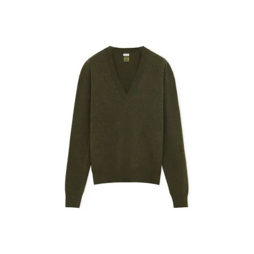 LOEWE Cashmere Sweater Women's Khaki Green