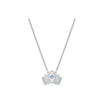 Swarovski Bee A Queen White Gold Plated Crown Necklace Women's White Gold Plated