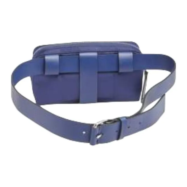 Valentino Vlogo Nylon And Leather Fanny Pack Women's Blue-3