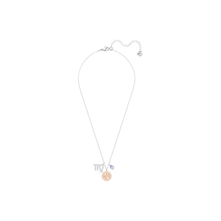 Swarovski Chrome Plated Necklaces Women's Pink-2